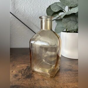 Amber Glass Decorative Bottle Vase - Home Accents